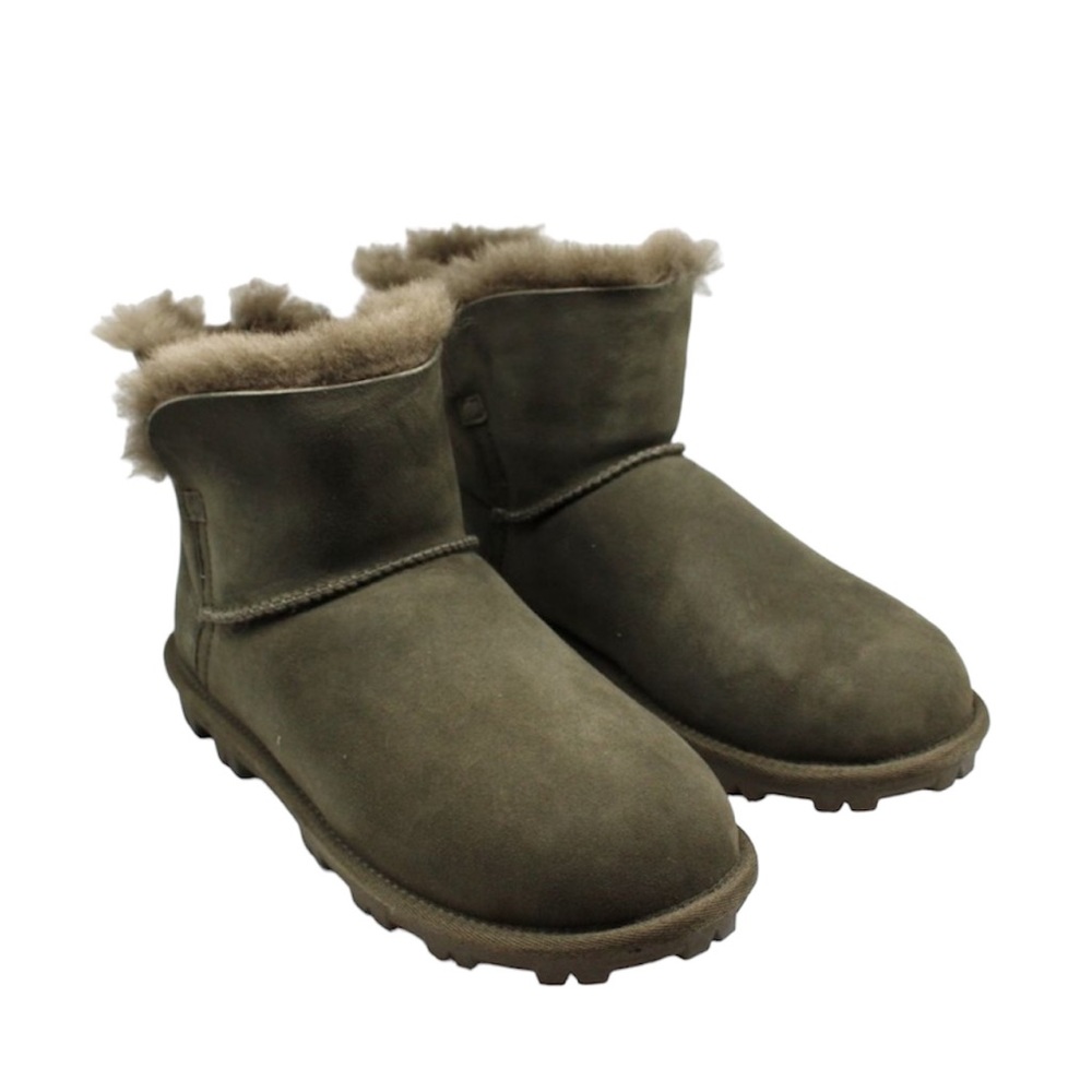 Kirkland Signature Women's Shearling Short Boots in Olive Size 8